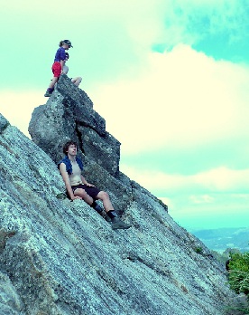 Teenagers at kauaeranga valley pinnacles